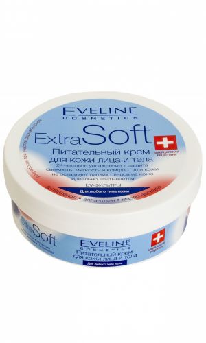 Крем для лица и тела EVELINE EXTRA SOFT ПИТАТЕЛЬНЫЙ для любого типа кожи