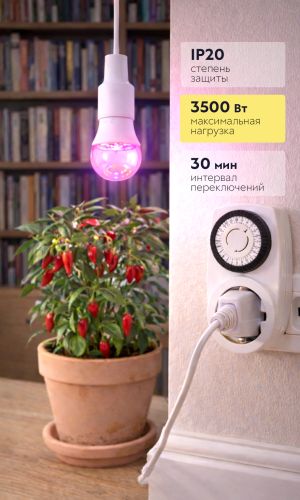 Розетка с механическим таймером REXANT RX-21 11-6001